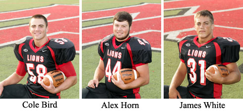 Lions trio named second-team all-district