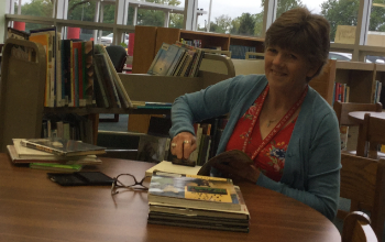 Middle School librarian Sue Greeson