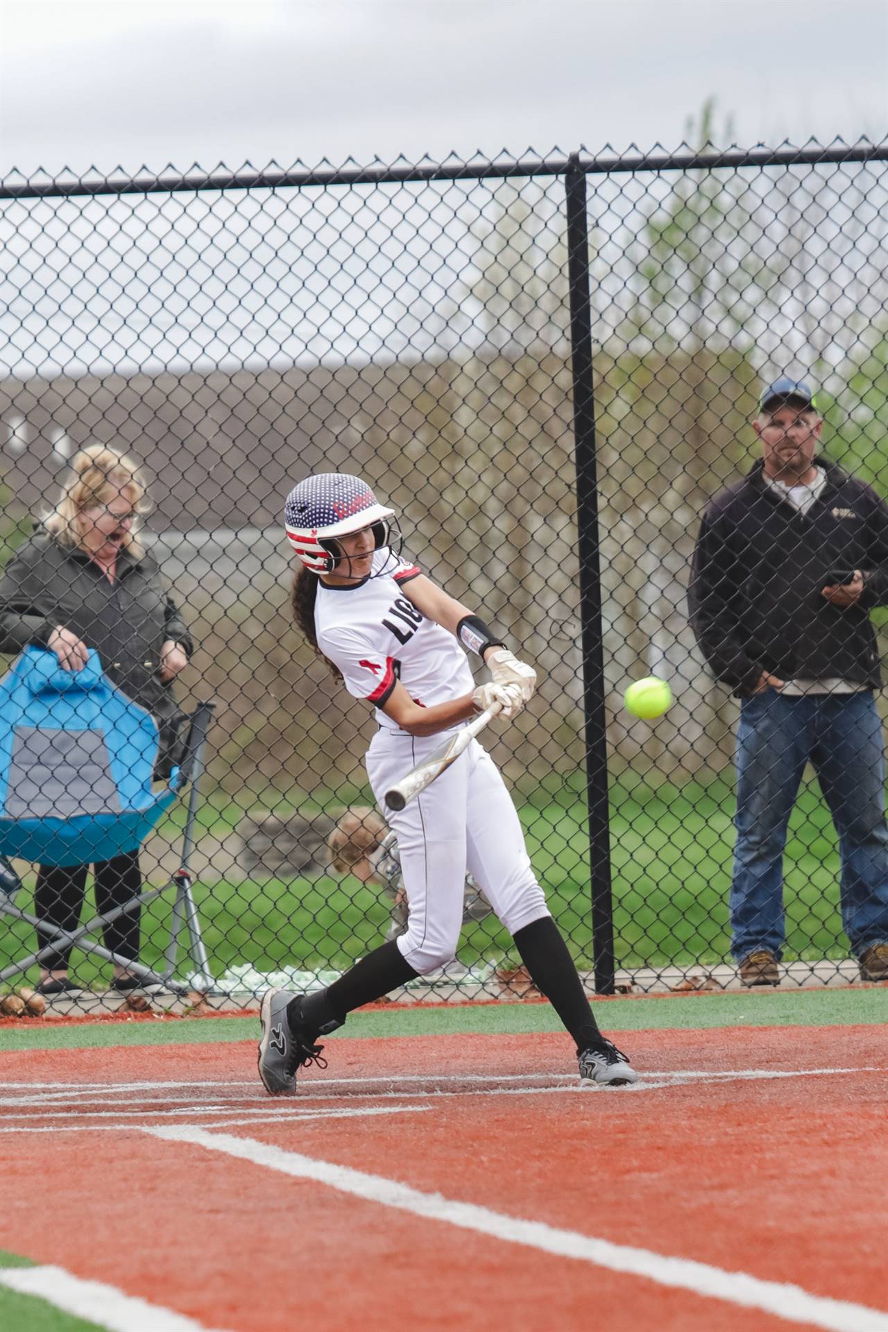 NRHS softball batter at plate