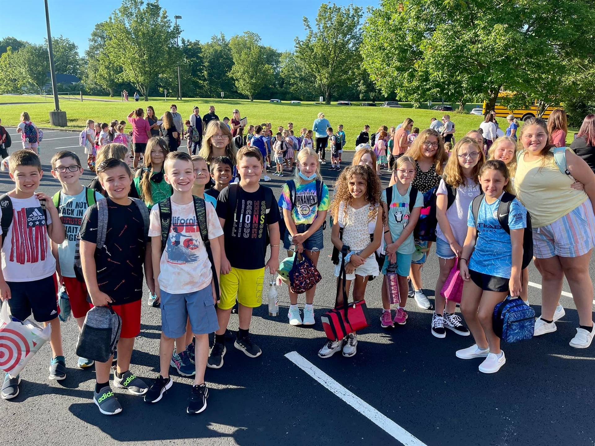 First day of school for fifth grade